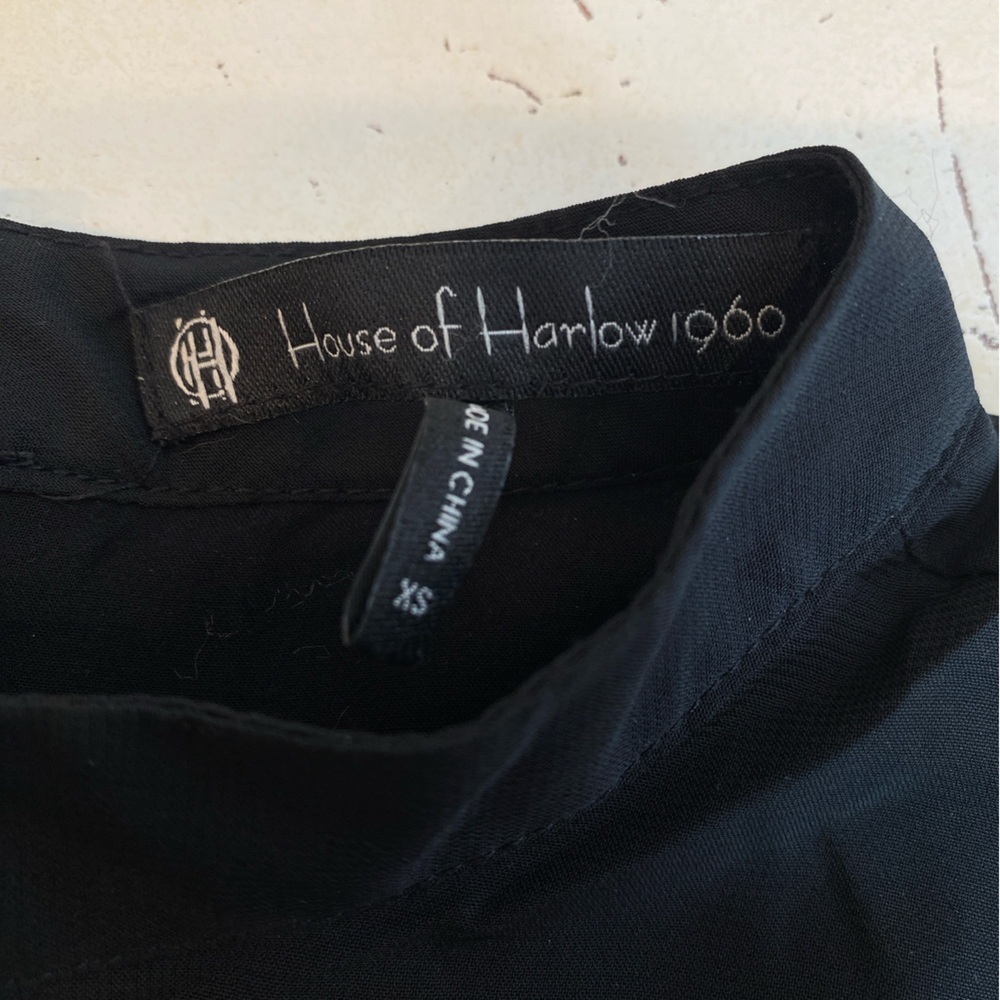 HOUSE OF HARLOW 1960 REVOLVE Women's XS Short Romper Hendrix Embroidered Black - Picture 5 of 10